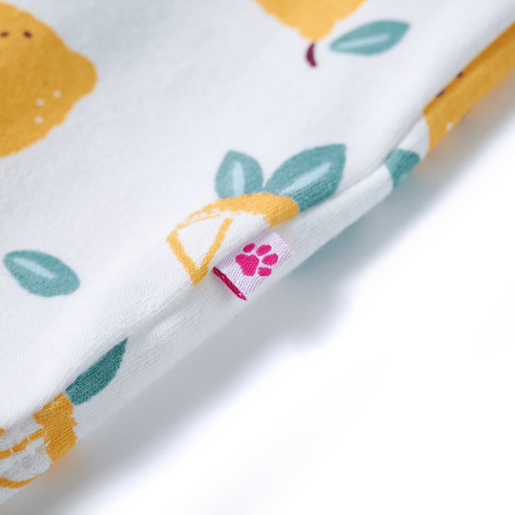 Kinder-T-Shirt mit Bindesaum Ecru 92