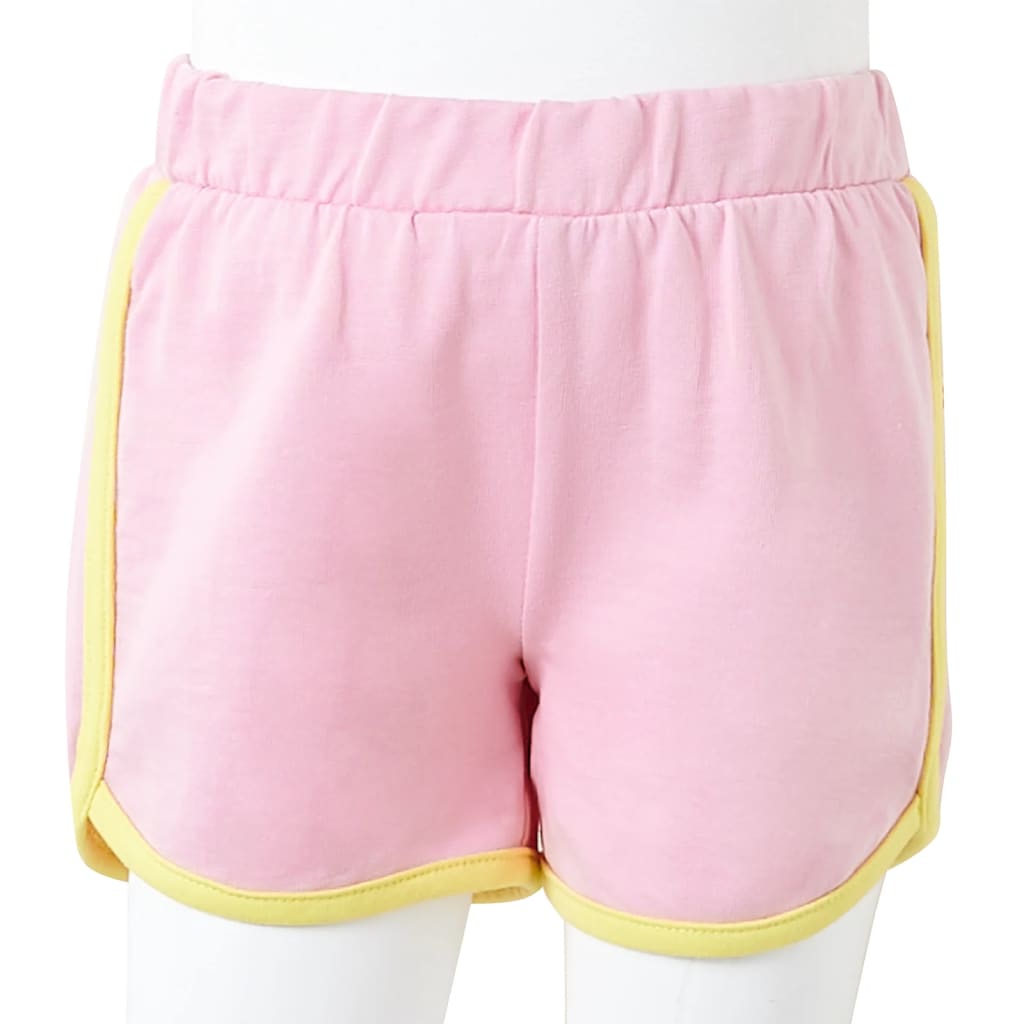 Kindershorts mit Besatz Knallrosa 92