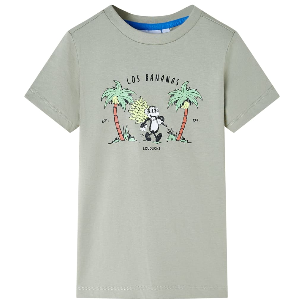 Kinder-T-Shirt Helles Khaki 92