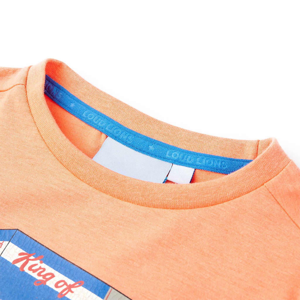 Kinder-Kurzarmshirt Neonorange 92