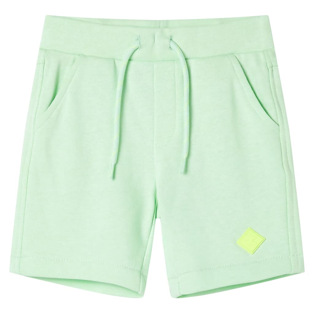 Kindershorts mit Kordelzug Blau Melange 92