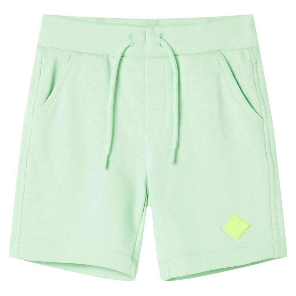 Kindershorts mit Kordelzug Blau Melange 92