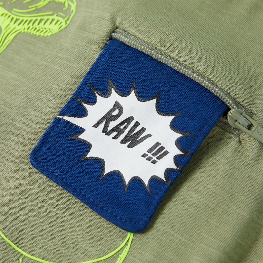 Kinder-Kurzarmshirt Helles Khaki 92