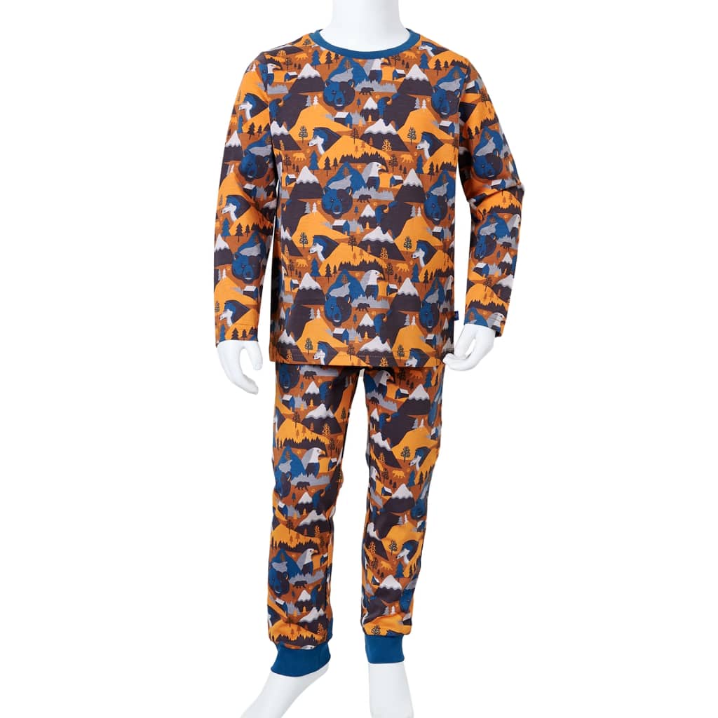 Kinderpyjama mit Langen Ärmeln Cognac 92