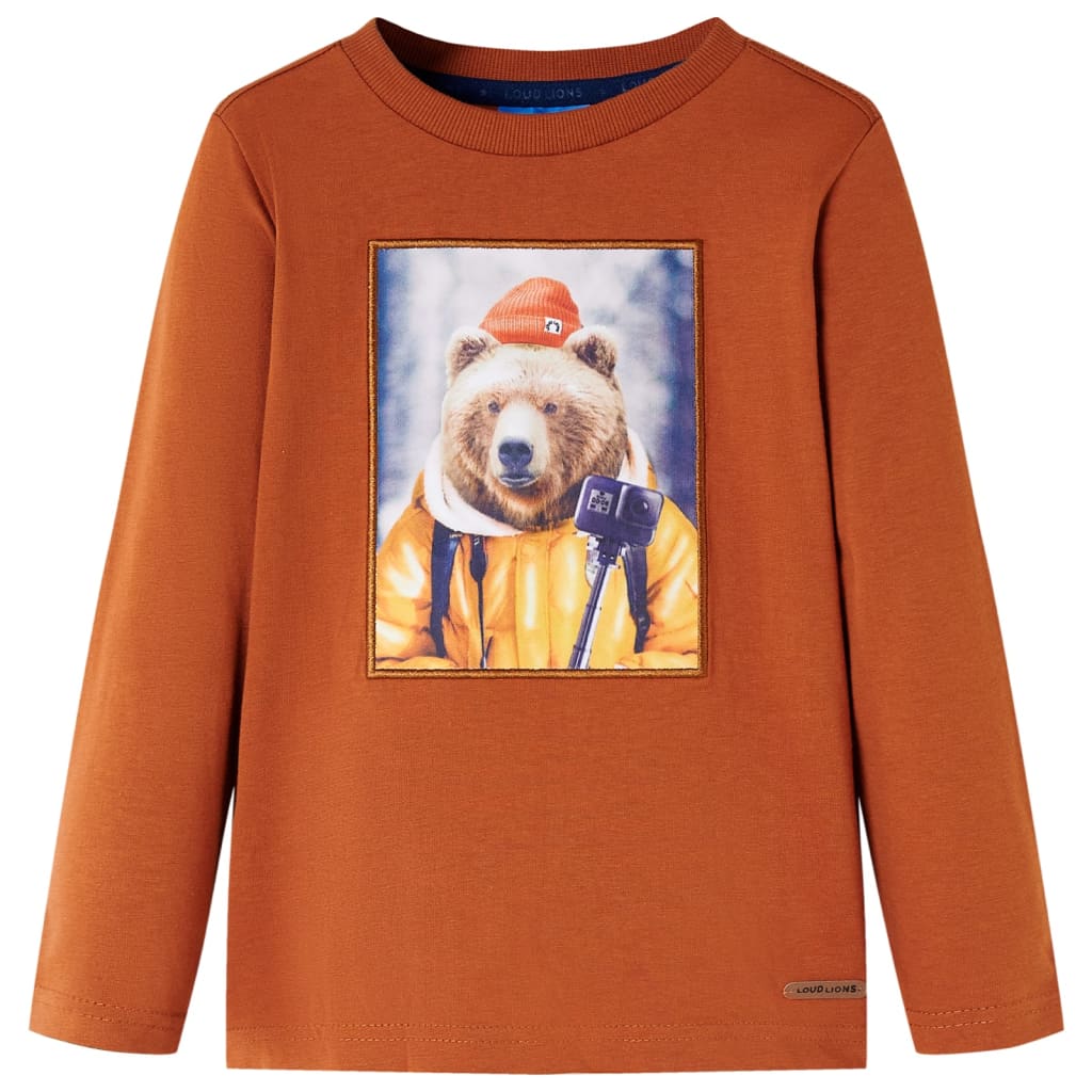 Kinder-Langarmshirt Dunkelorange 92
