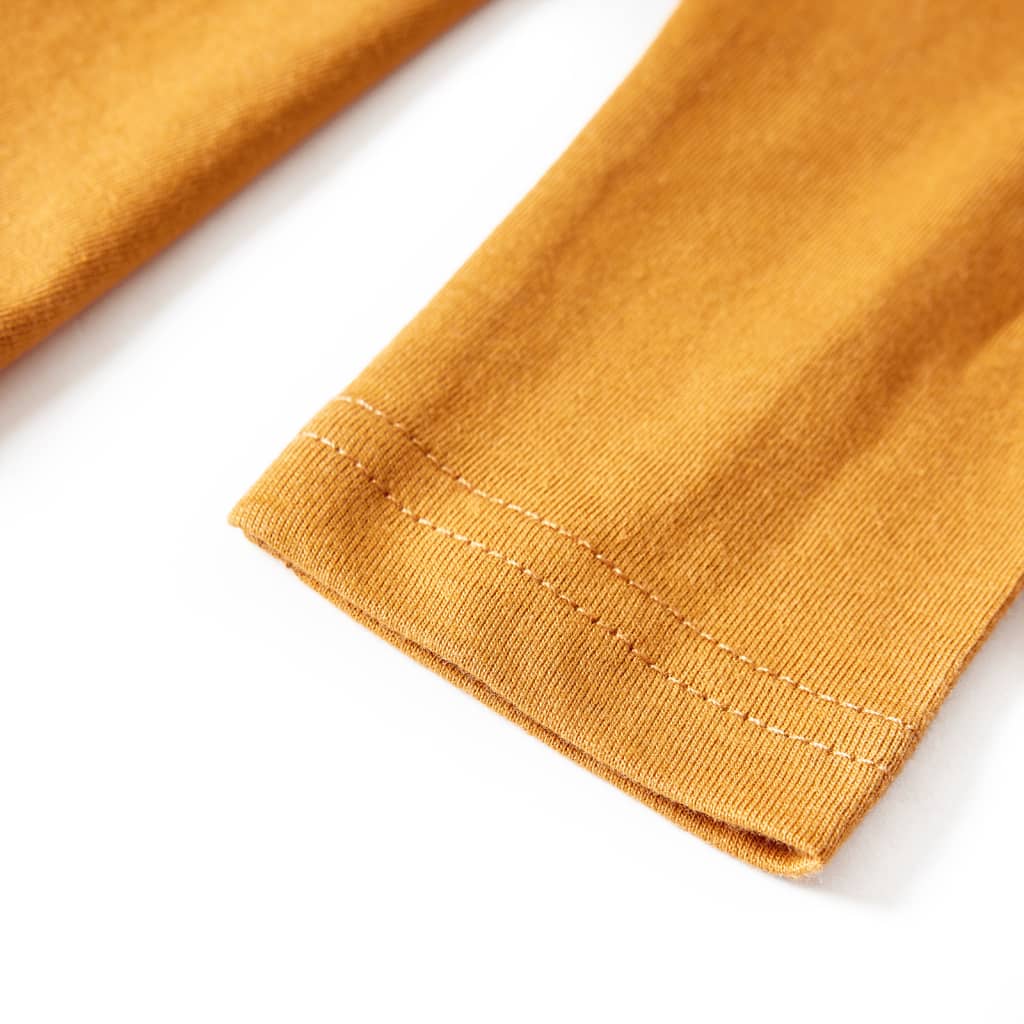 Kinder-Langarmshirt Dunkles Ocker 92