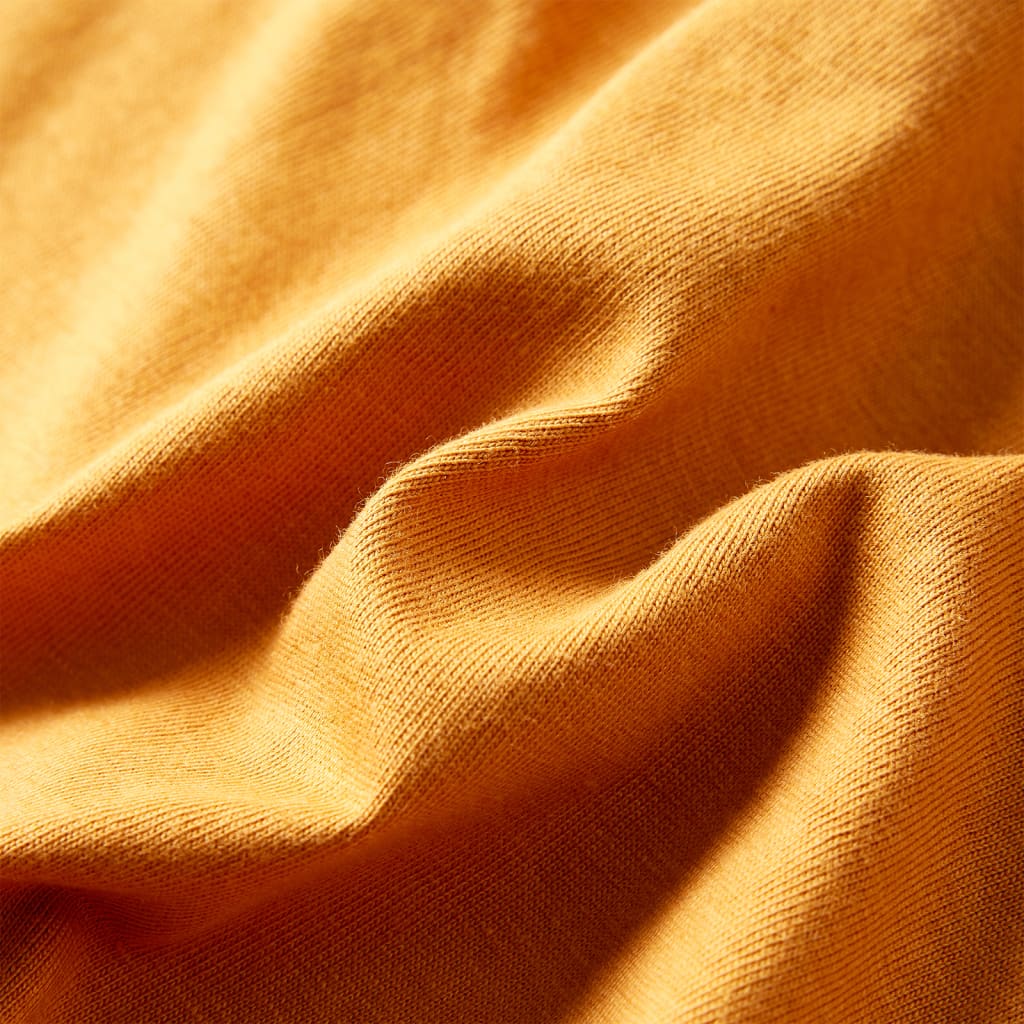 Kinder-Langarmshirt Dunkles Ocker 92