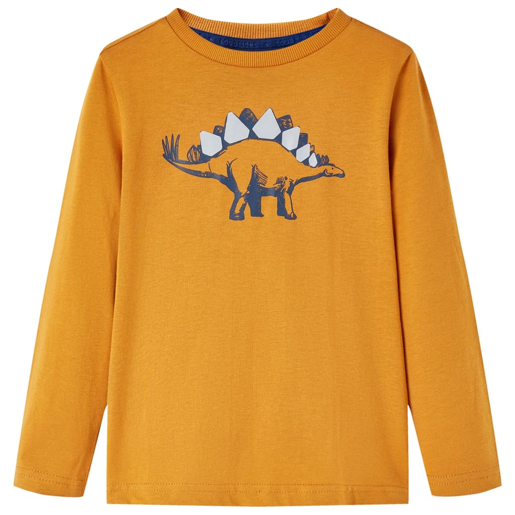 Kinder-Langarmshirt Dunkles Ocker 92