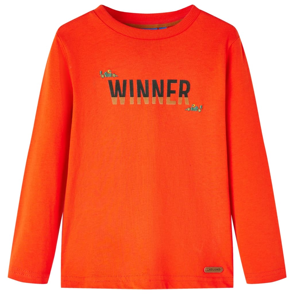 Kinder-Langarmshirt Hellorange 92