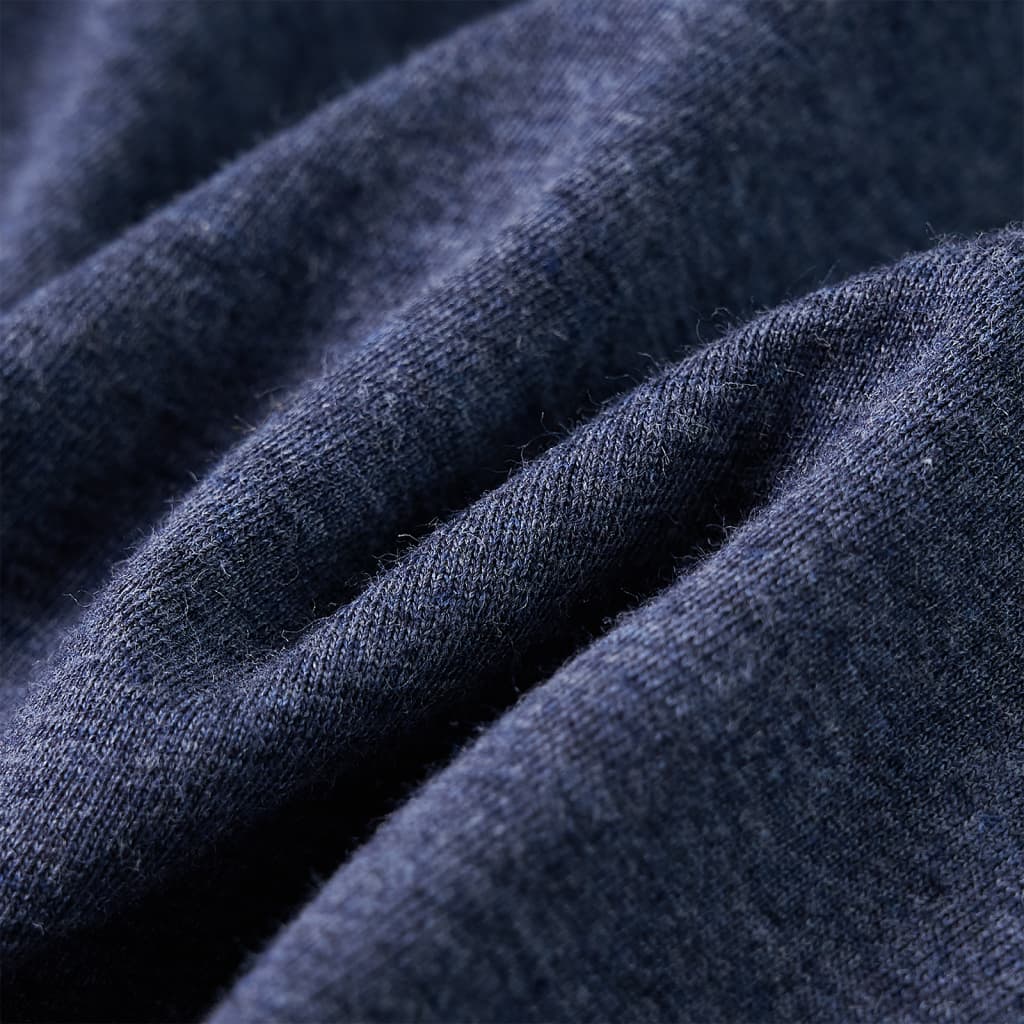 Kinder-Langarmshirt Dunkelblau Melange 92