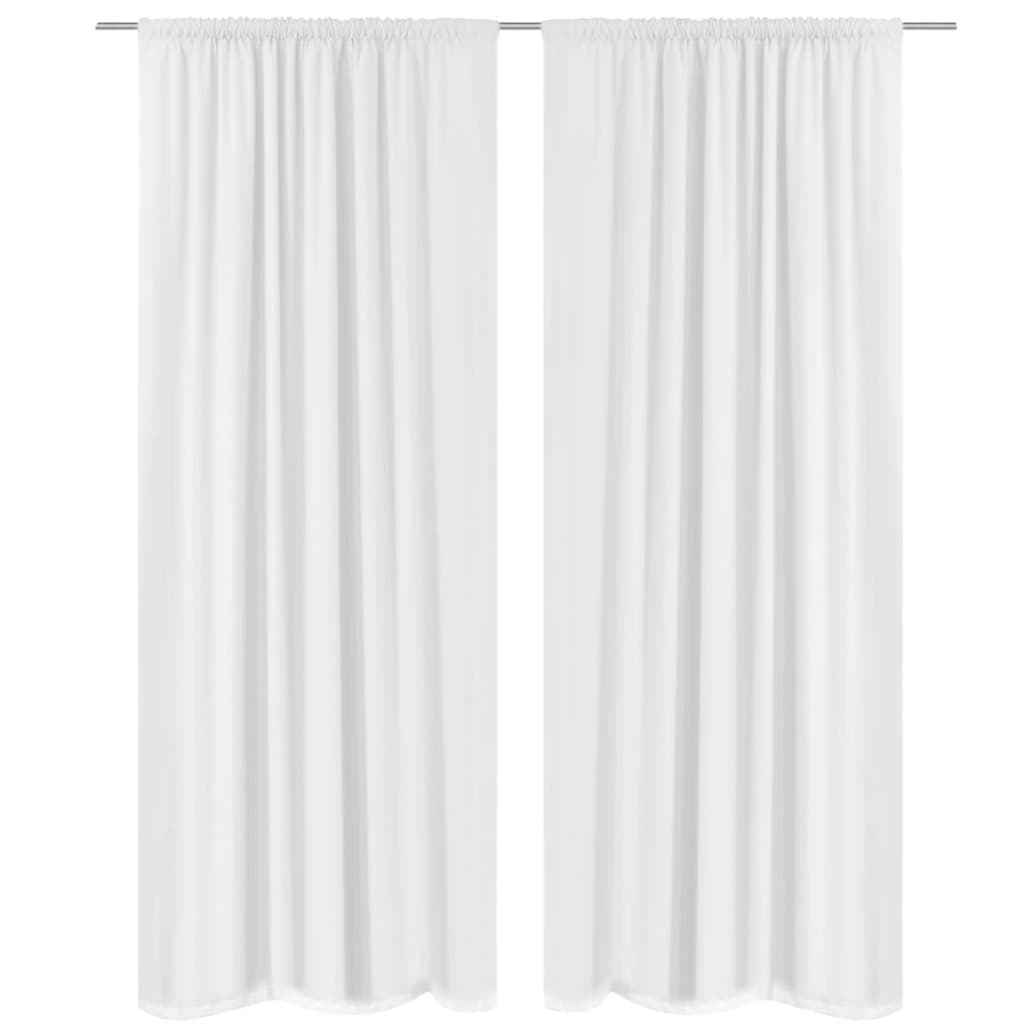 Verdunkelungs-Vorhänge energiesparend doppellagig 140x245cm Weiß