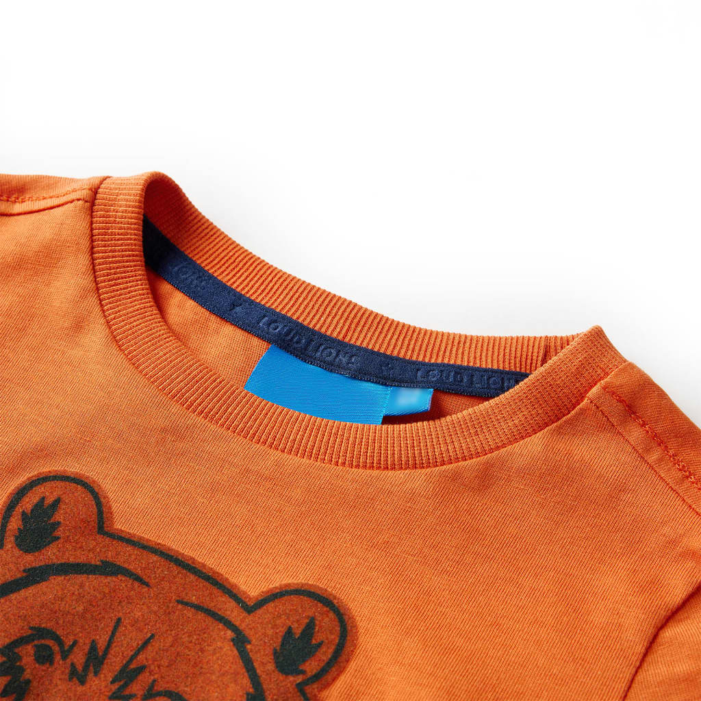 Kinder-Langarmshirt Dunkelorange 92