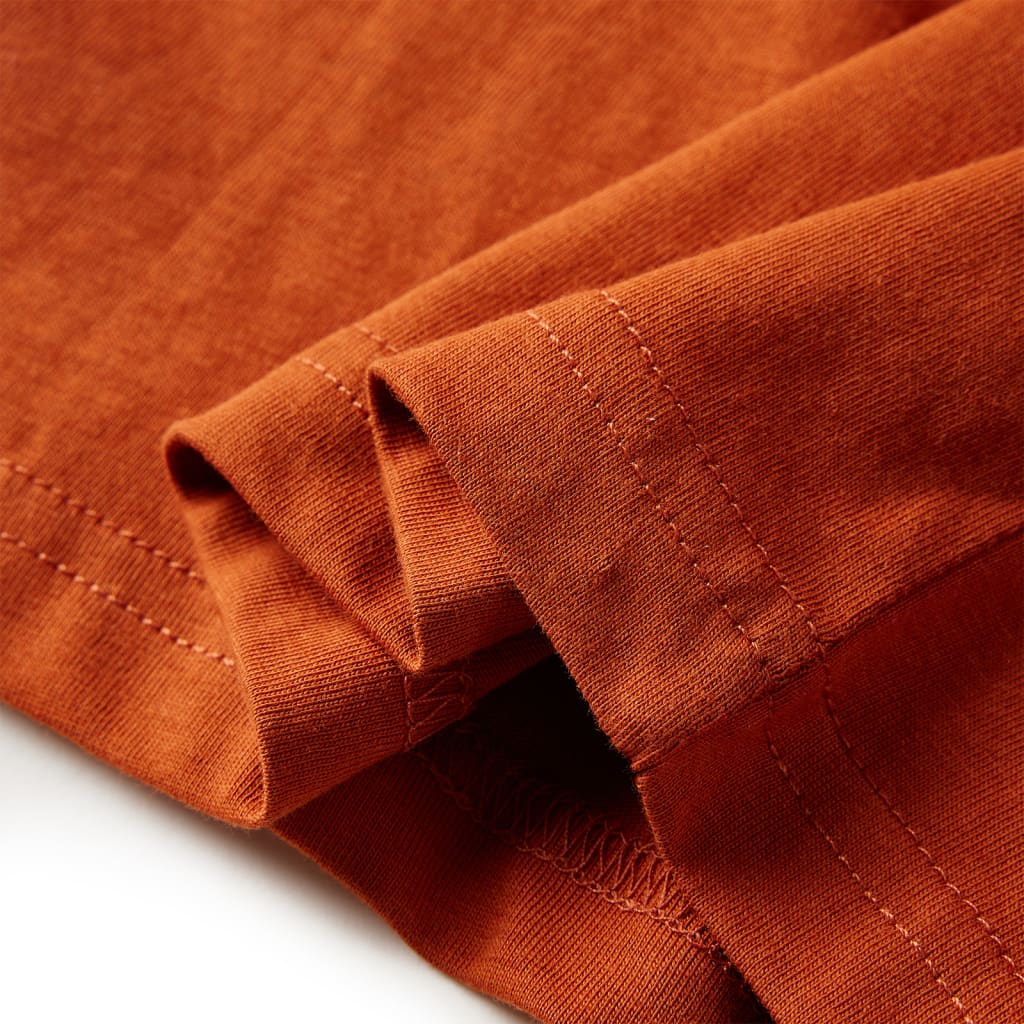 Kinder-Langarmshirt Rostbraun 92