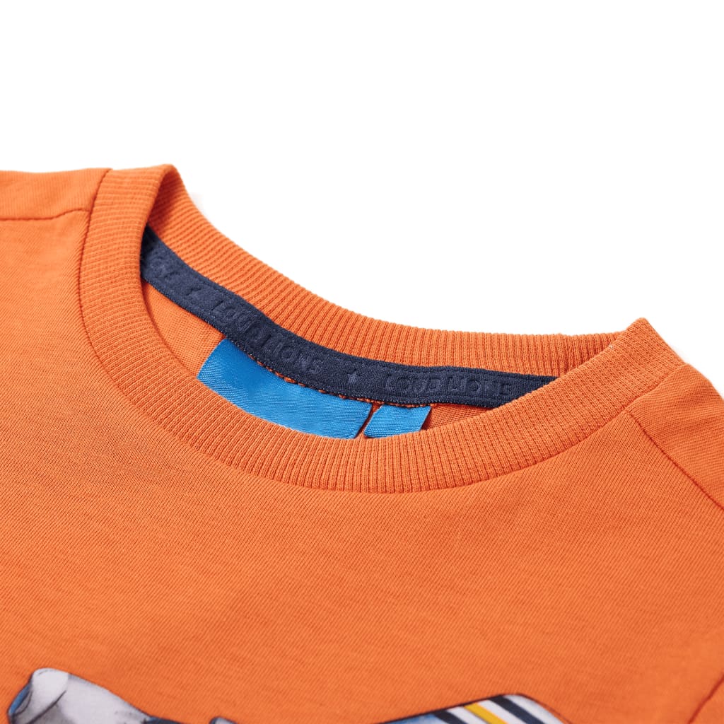 Kinder-Langarmshirt Dunkelorange 92