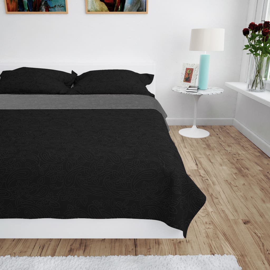 vidaXL Zweiseitige Tagesdecke Gesteppt 170 x 210 cm Creme und Braun