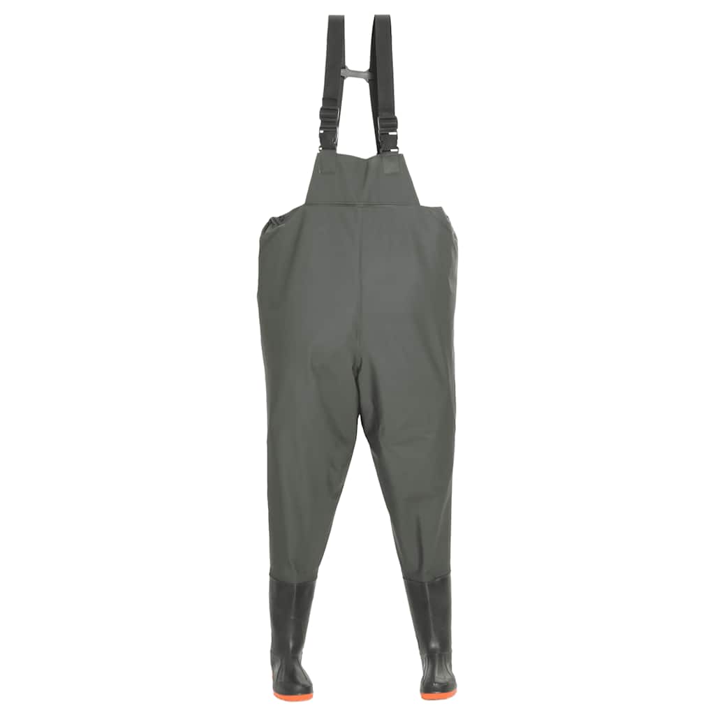 vidaXL Wathose mit Stiefeln Grün Größe 38