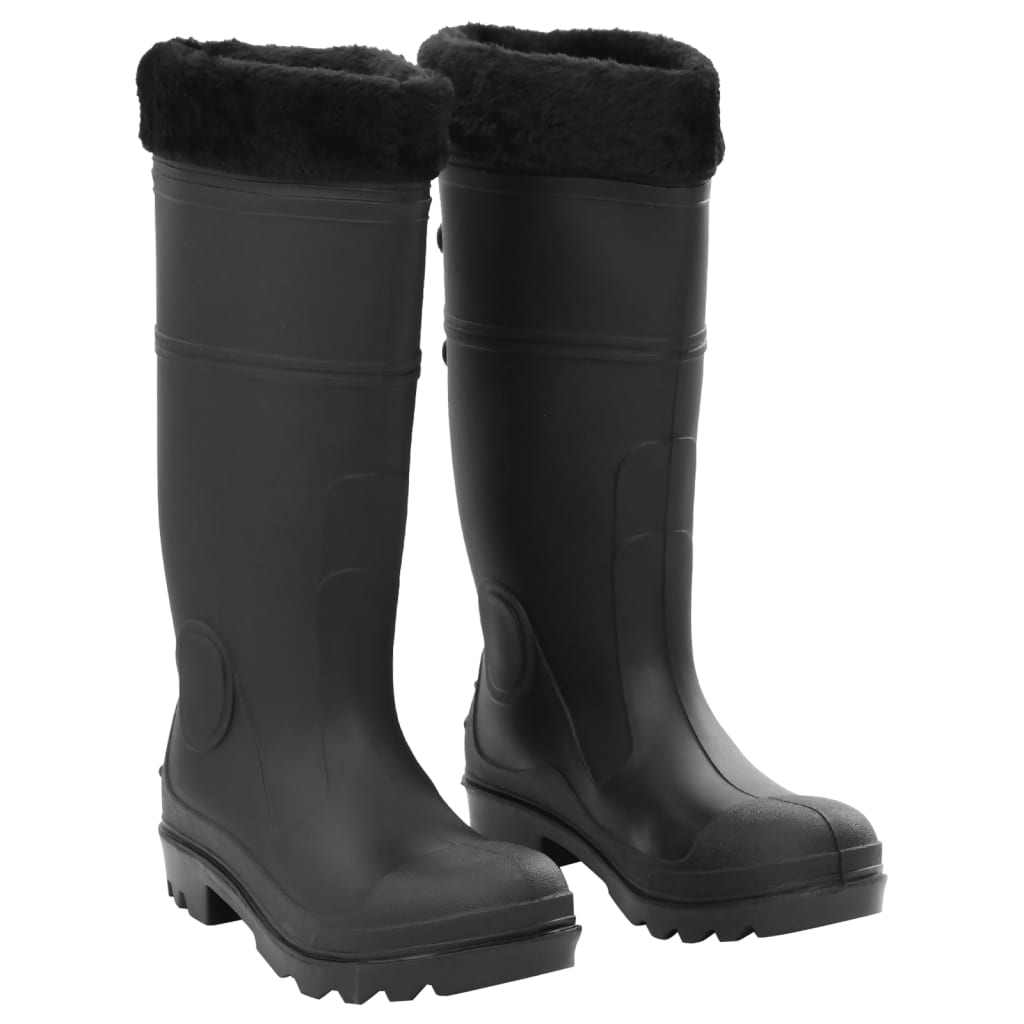 vidaXL Gummistiefel Schwarz Größe 38 PVC