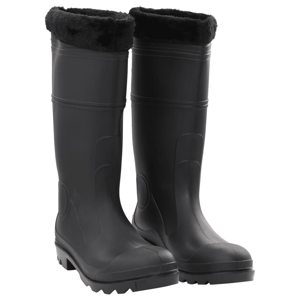 vidaXL Gummistiefel Schwarz Größe 38 PVC