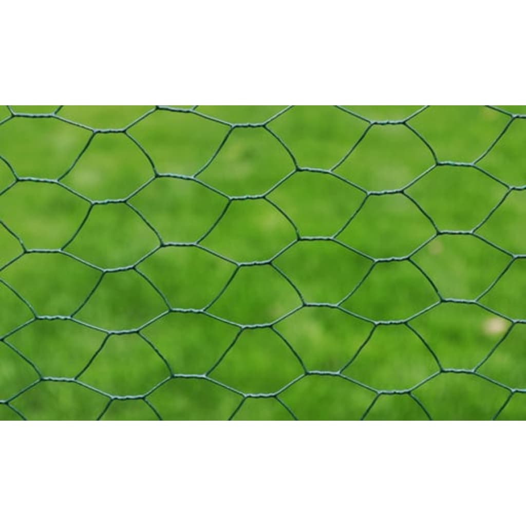 vidaXL Drahtzaun mit PVC-Beschichtung 25x0,75 m Grün