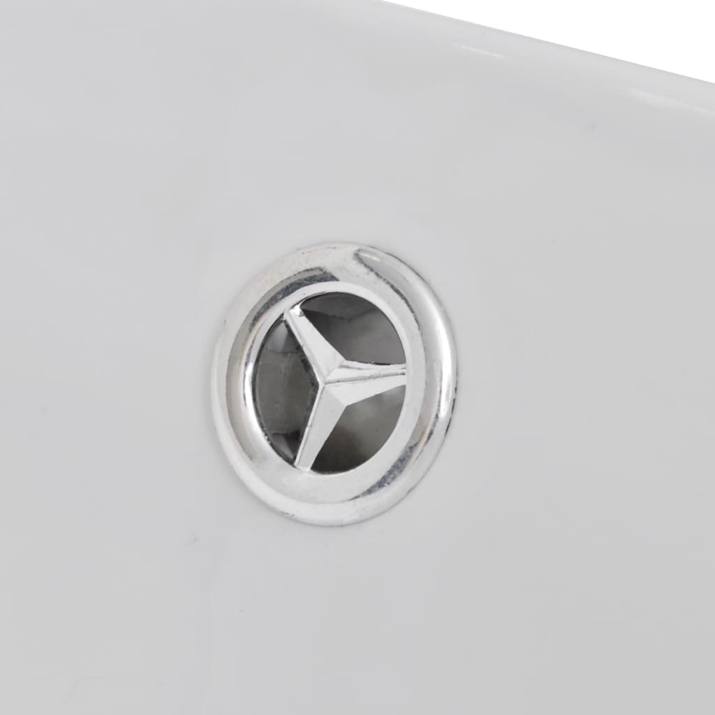 Keramik Waschbecken Keramikspülen Überlauf Oval 59 x 38,5 cm