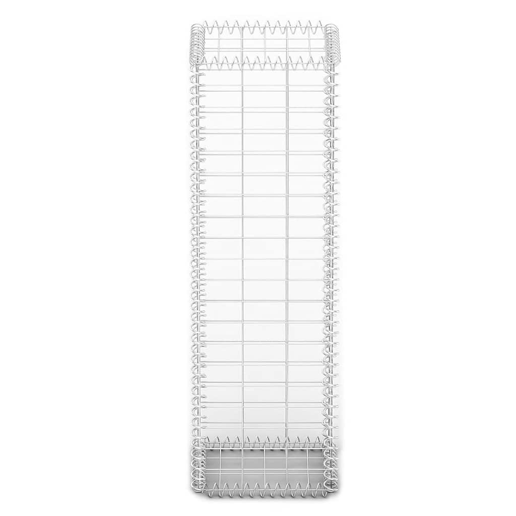 vidaXL Steinkorb Gabione mit Deckeln Verzinkter Draht 100×30×30 cm