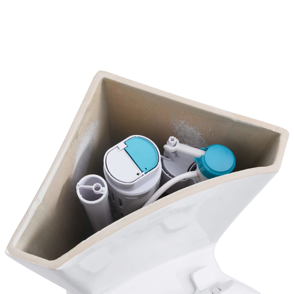 vidaXL Toilette für Ecke Keramik Weiß