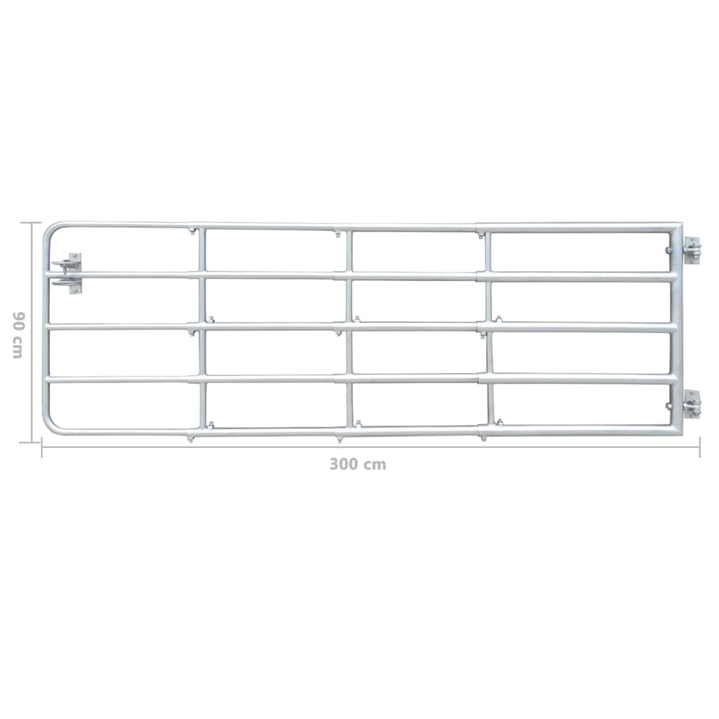 Tor 300 x 90 cm Verzinkter Stahl