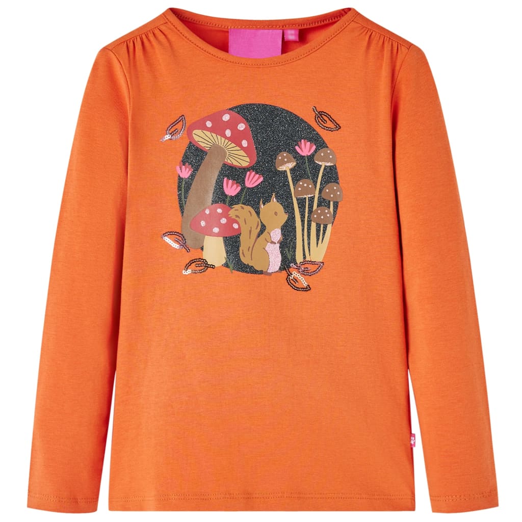 Kinder-Langarmshirt Knallrosa 92