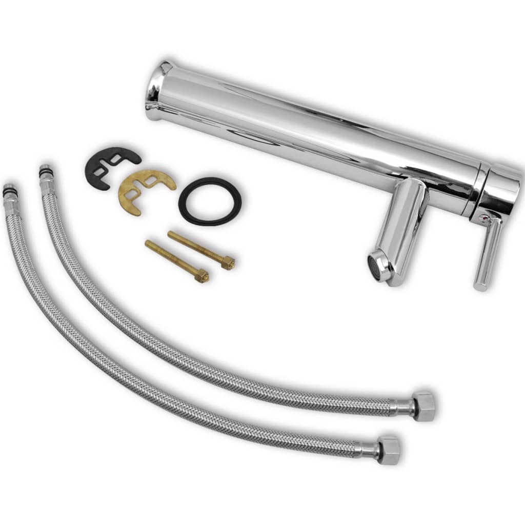 vidaXL Bad-Wasserhahn Mischbatterie Messing