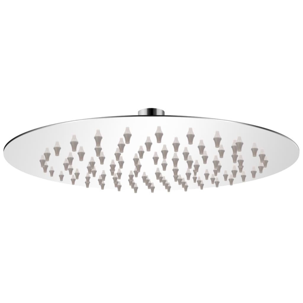 vidaXL Regenbrause Edelstahl 20 cm Rund