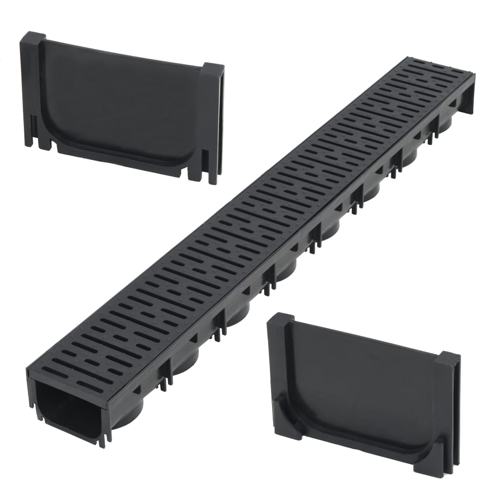 vidaXL Entwässerungskanäle 3 Stk. Verzinkter Stahl 3 m