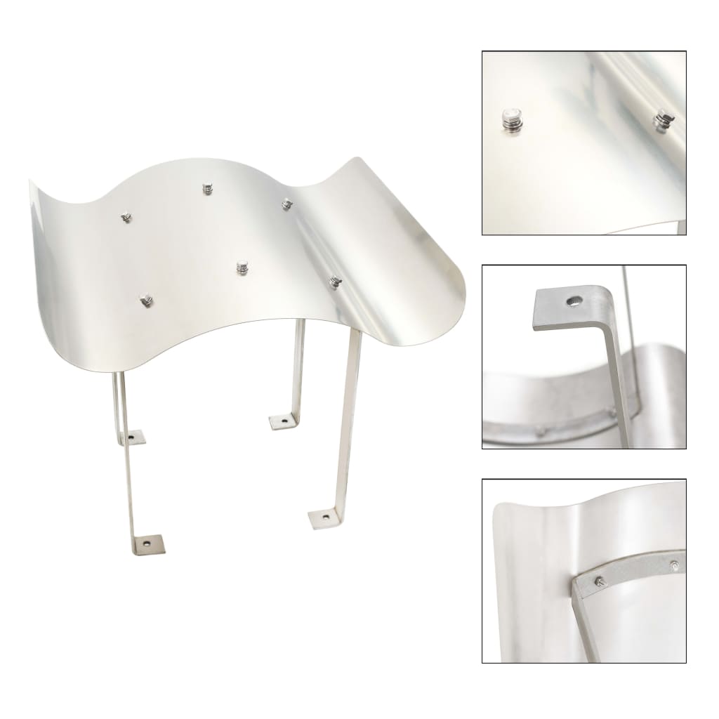 vidaXL Schornsteinabdeckung Edelstahl 40 x 40 x 36 cm