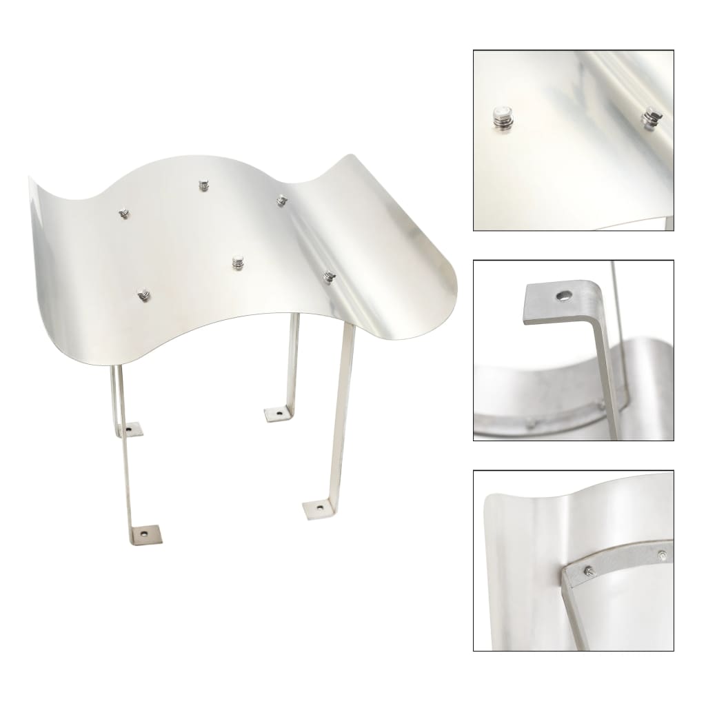 vidaXL Schornsteinabdeckung Edelstahl 40 x 40 x 36 cm