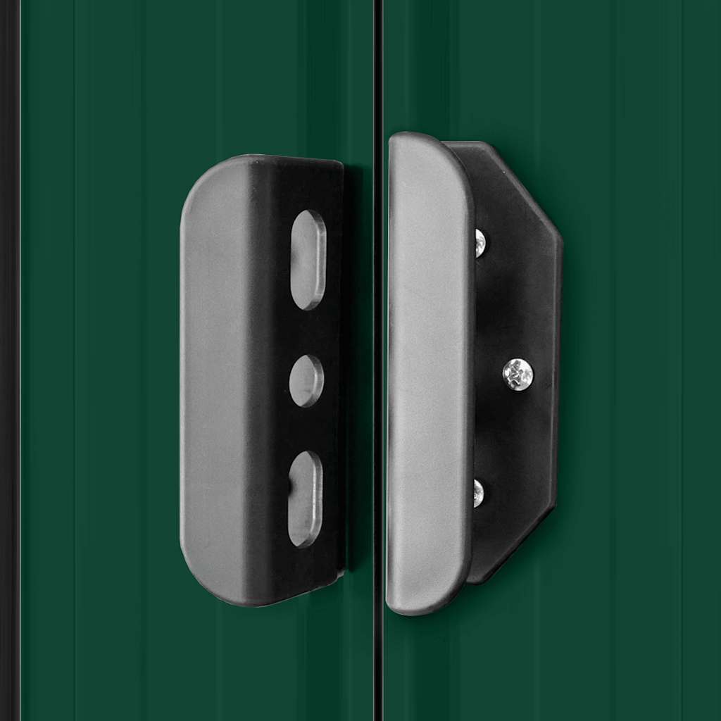 vidaXL Gerätehaus 257x298x178 cm Metall Grün