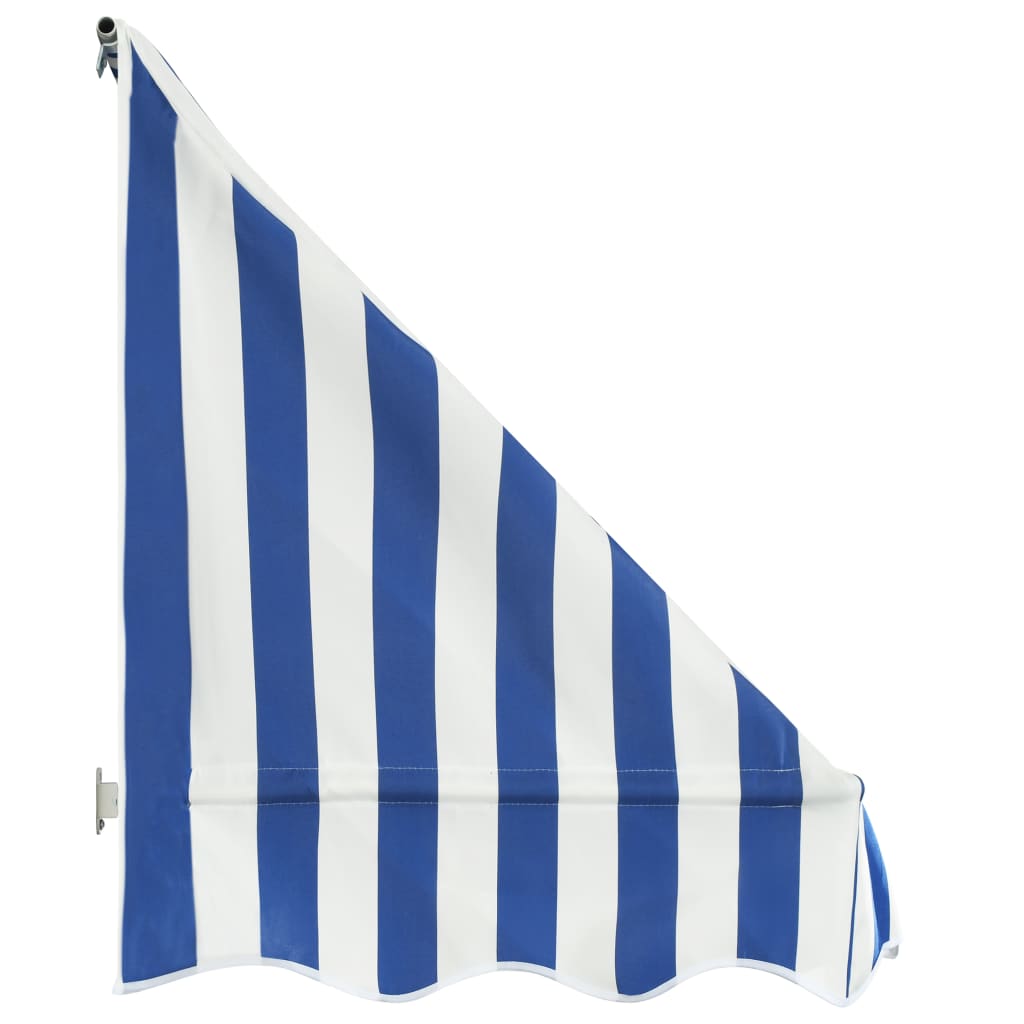vidaXL Bistro-Markise Blau und Weiß 400 x 120 cm