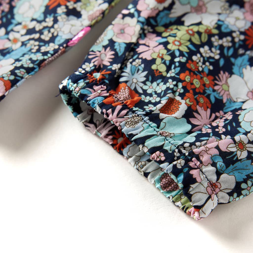 Kinder-Langarmbluse Dunkelblau 92