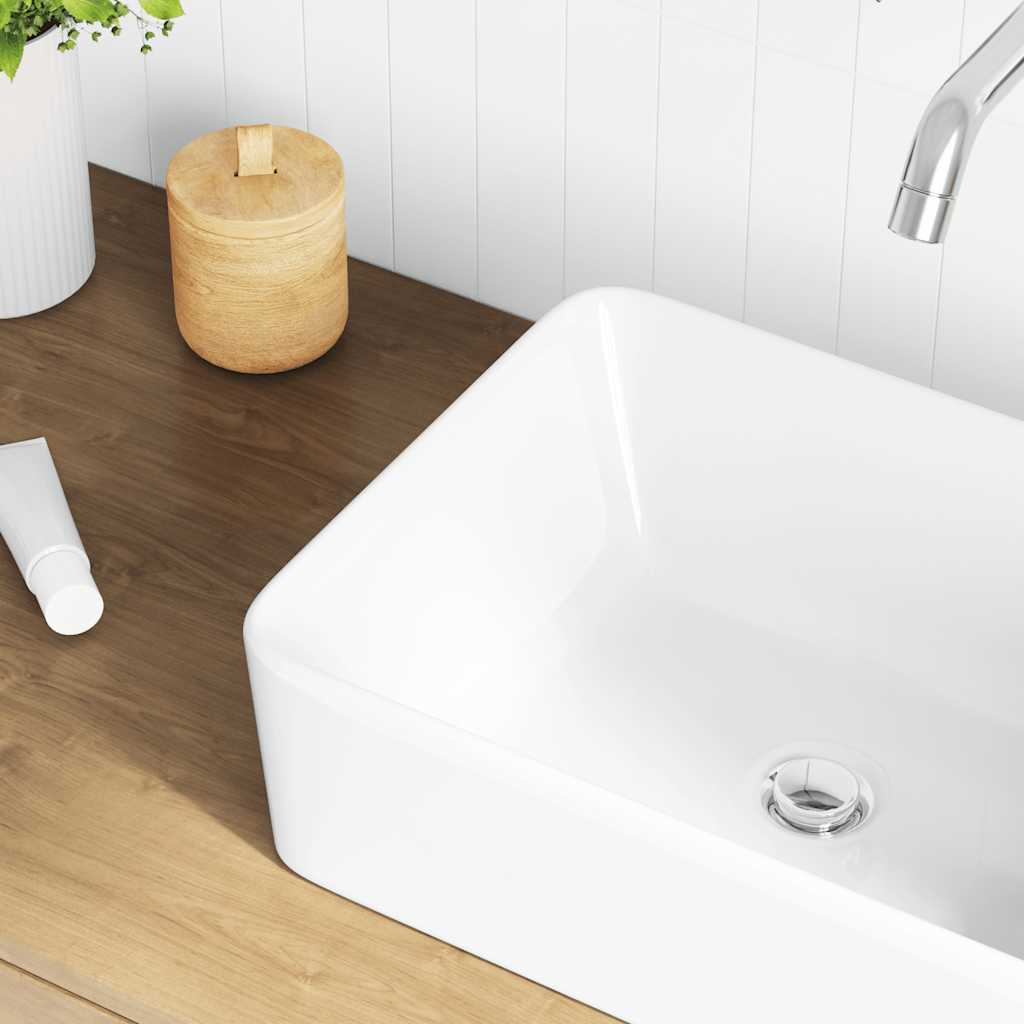 vidaXL Waschbecken 40 x 30 x 13 cm Keramik Weiß