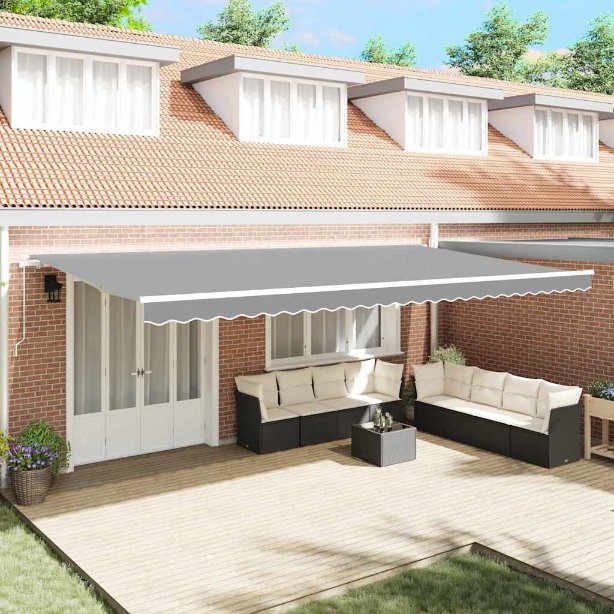 vidaXL Markisenrahmen Weiß 400 x 300 cm Aluminium