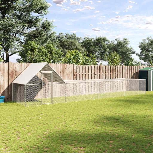 vidaXL Hühnerstall 2x1x1,5 m Verzinkter Stahl