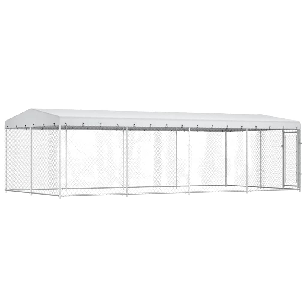 vidaXL Outdoor-Hundezwinger mit Überdachung 7,6x3,8x2,3 m