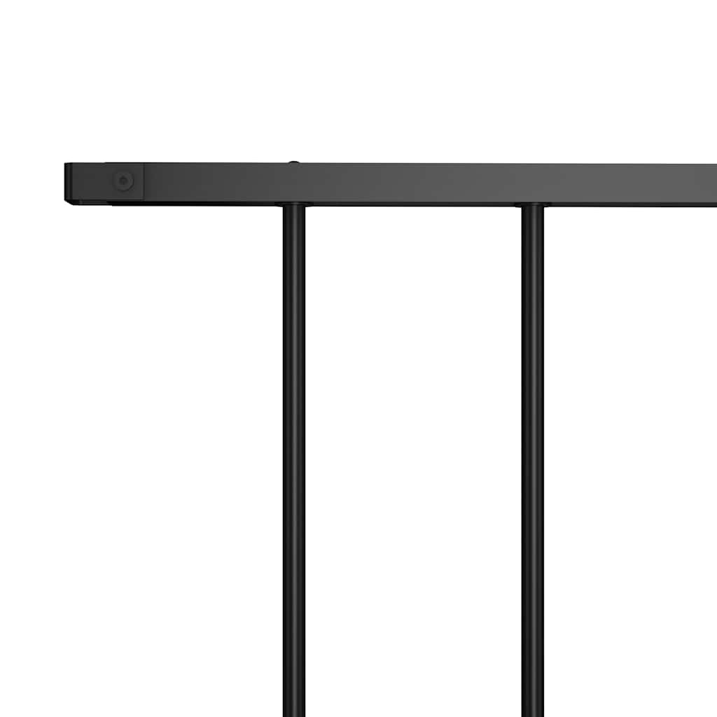 vidaXL Zaunelement Pulverbeschichteter Stahl 1,63x0,75 m Schwarz