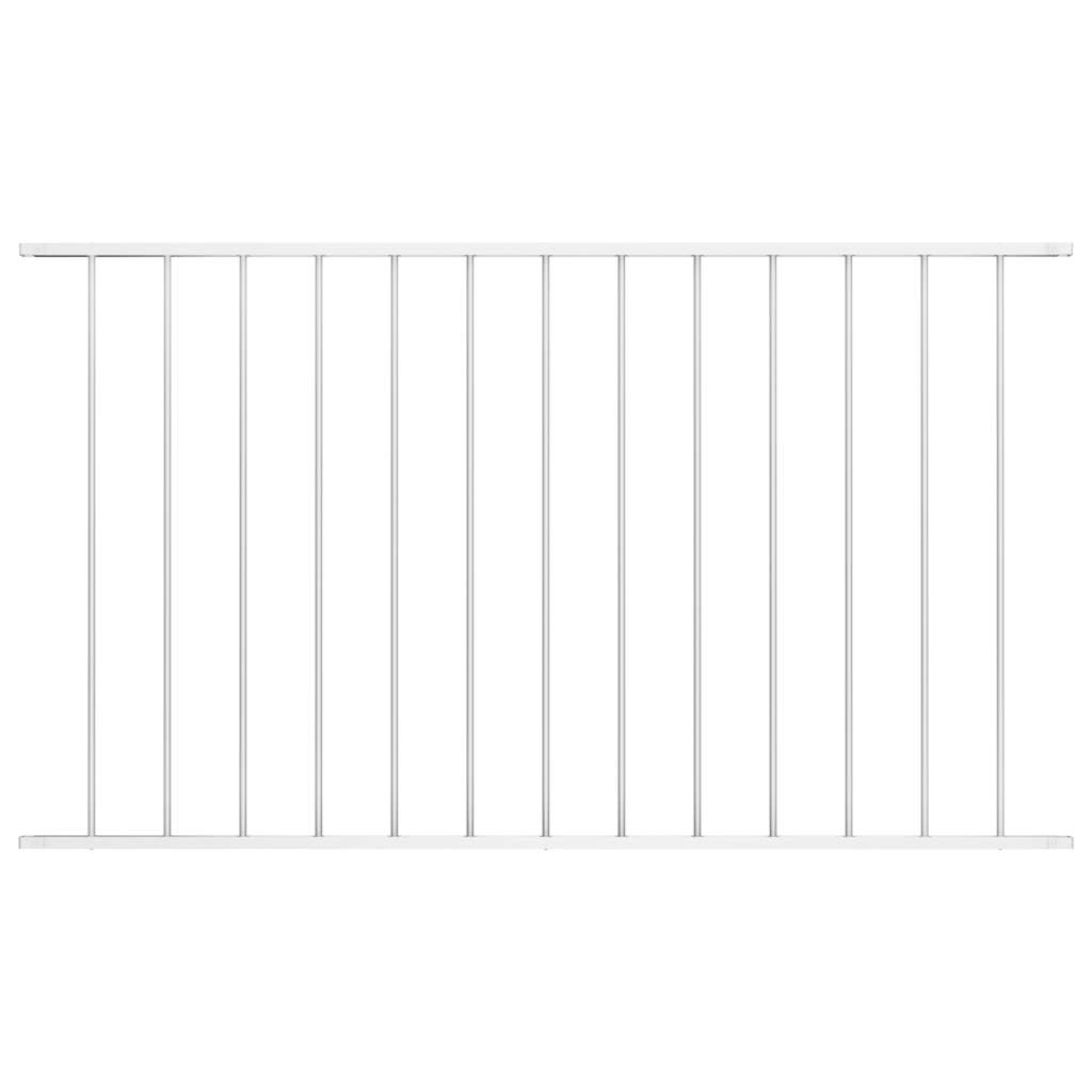 vidaXL Zaunelement Pulverbeschichteter Stahl 1,63x0,75 m Schwarz