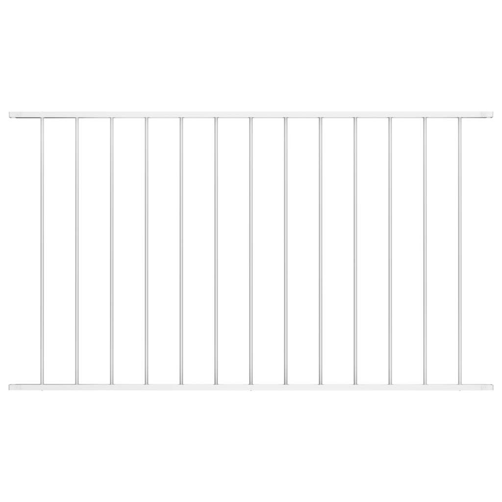 vidaXL Zaunelement Pulverbeschichteter Stahl 1,63x0,75 m Schwarz