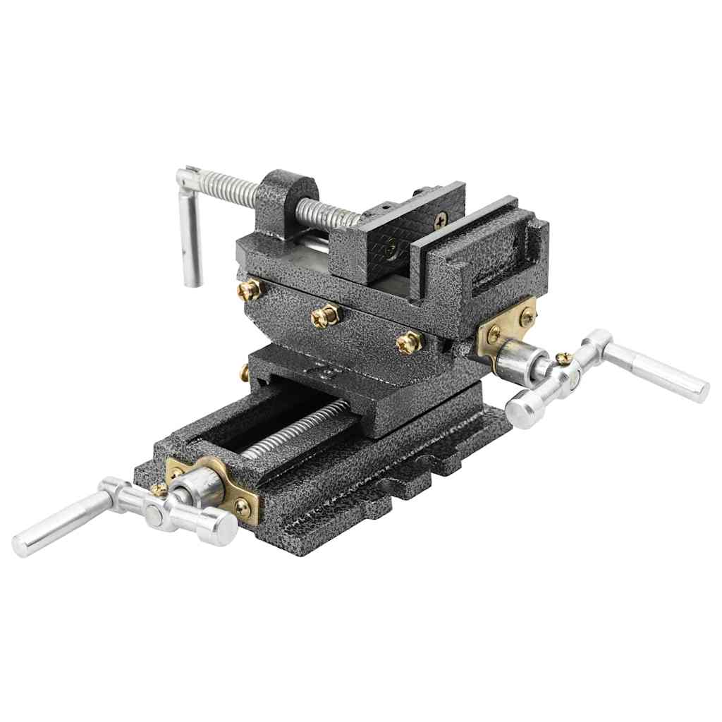 vidaXL Schraubstock Kreuztisch Handbetrieben 70 mm