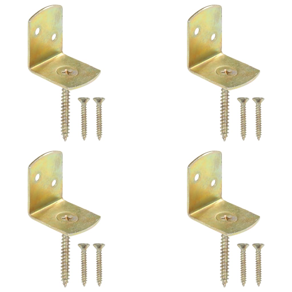 vidaXL Flechtzaunhalter 4 Stk. L-Form Verzinktes Metall