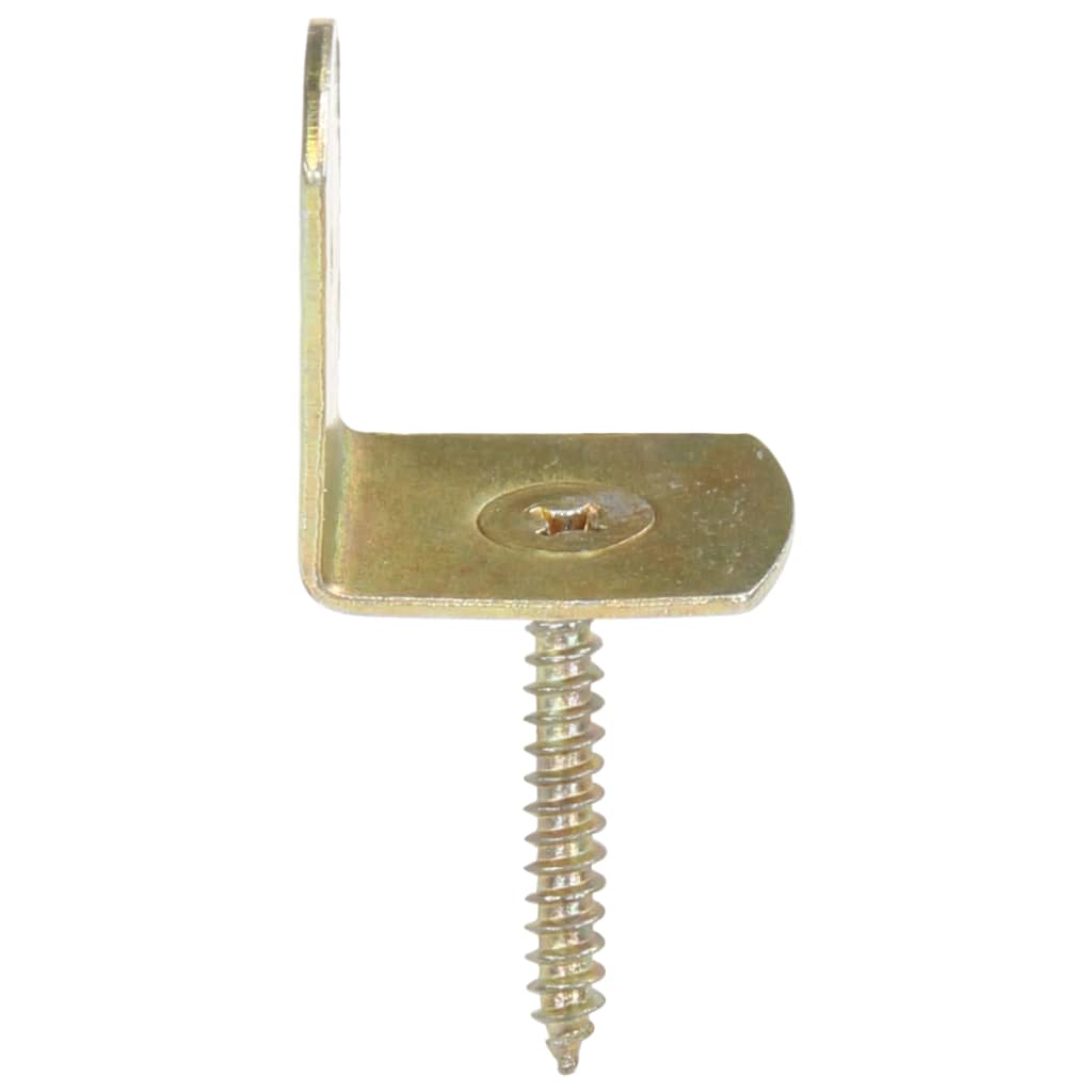 vidaXL Flechtzaunhalter 4 Stk. L-Form Verzinktes Metall