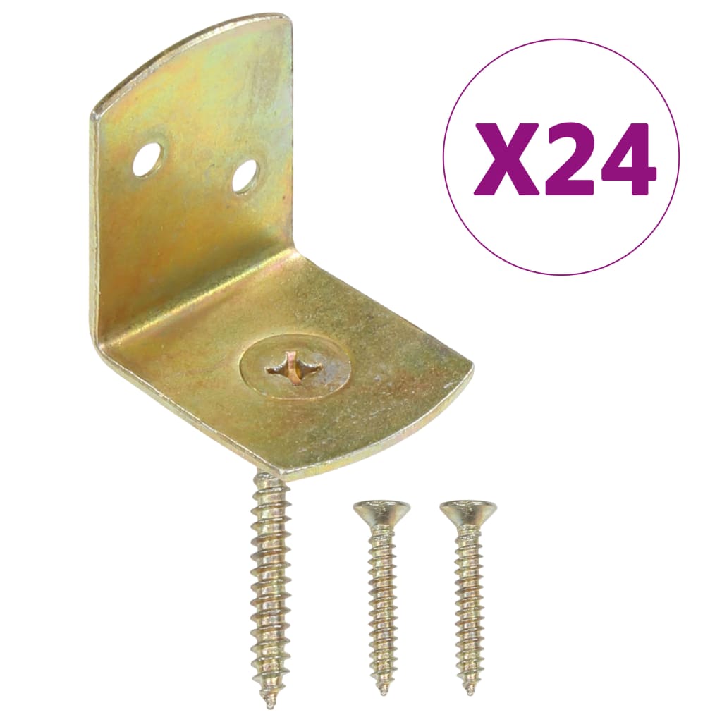 vidaXL Flechtzaunhalter 4 Stk. L-Form Verzinktes Metall