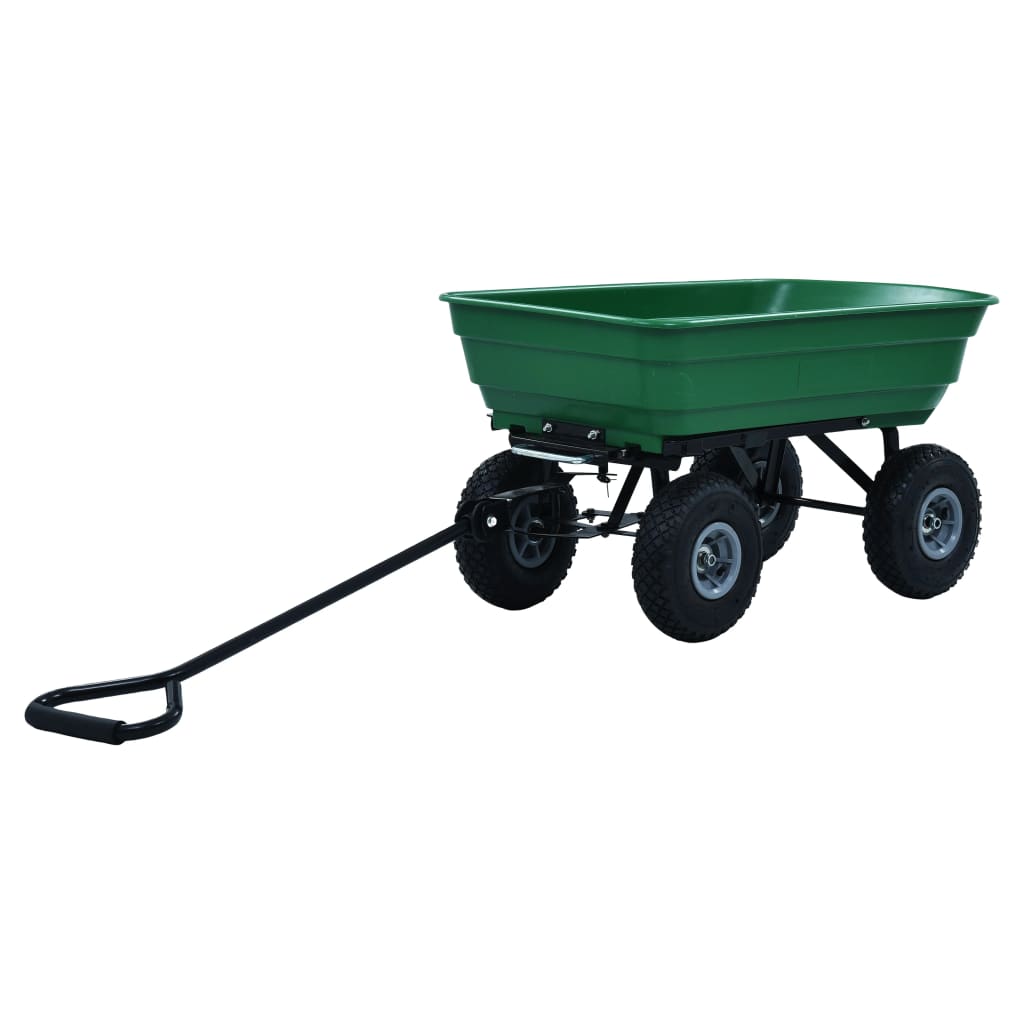 vidaXL Garten-Kippwagen 300 kg 75 L Grün