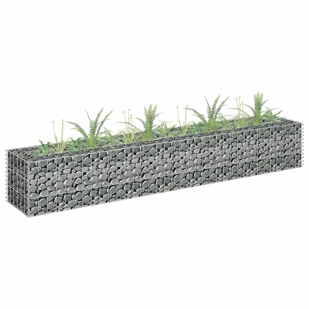vidaXL Gabionen-Hochbeet Verzinkter Stahl 90x30x10 cm