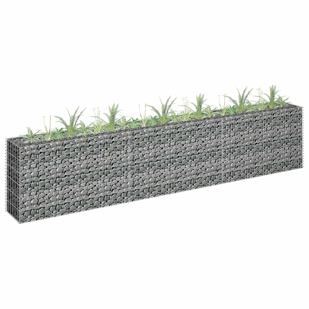 vidaXL Gabionen-Hochbeet Verzinkter Stahl 90x30x10 cm
